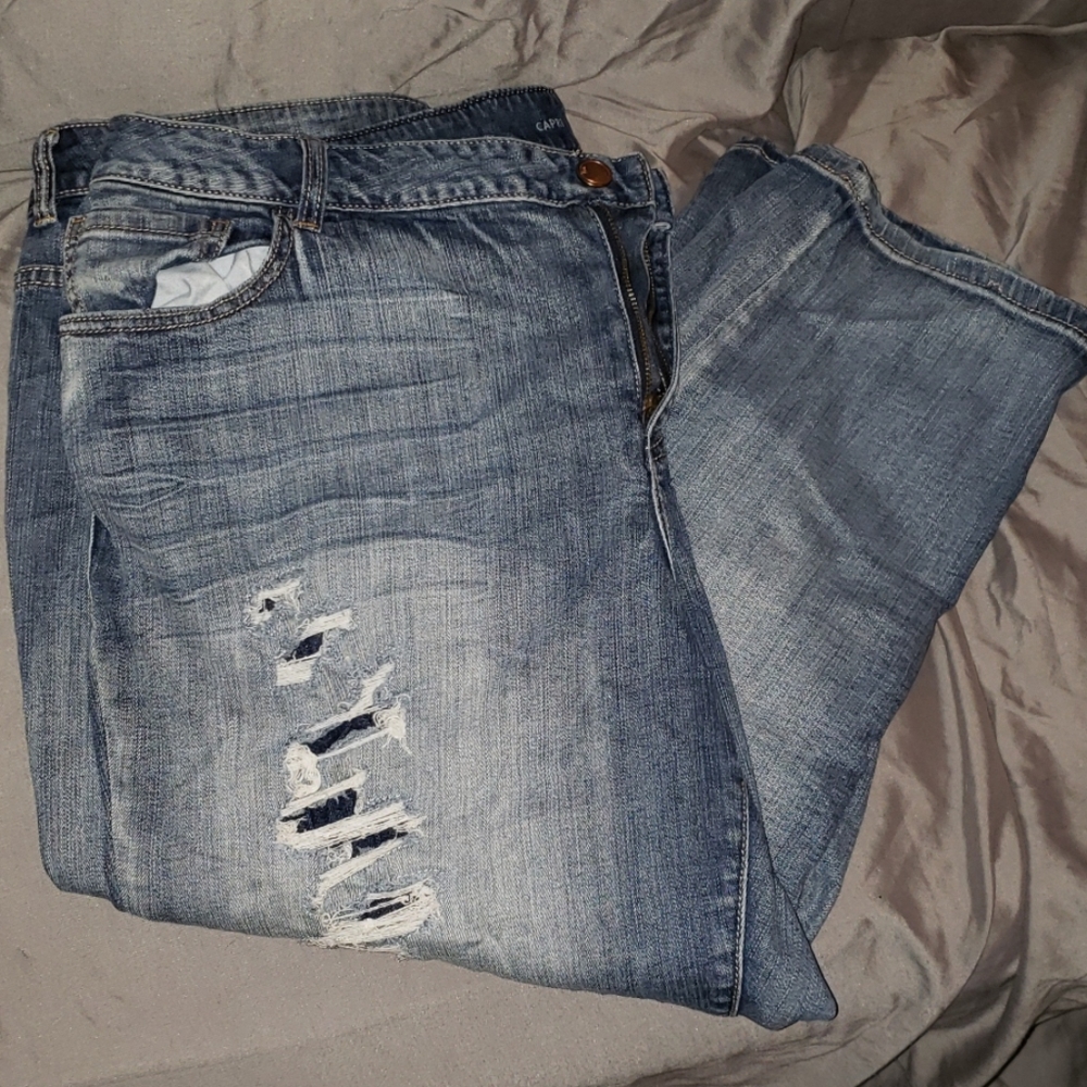 Lane Bryant ripped boyfriend jeans